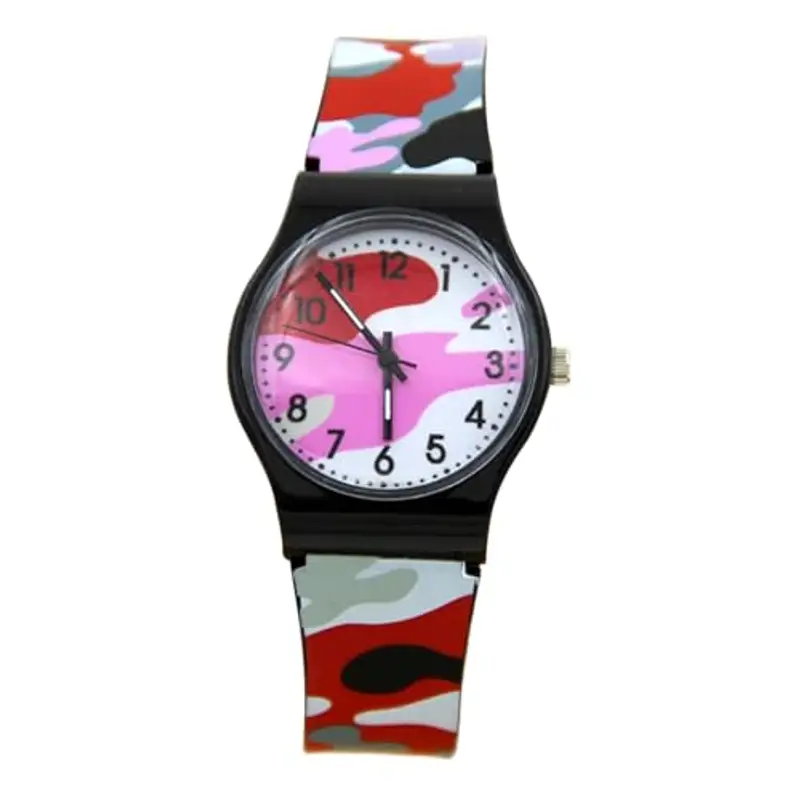Orologio in quarzo per bambini, orologio analogico per bambini, Waterproof Mimeflage Kid Quartz , Orologio da polso per esterni sportivi, orologio di apprendimento divertente, strumento di insegnament