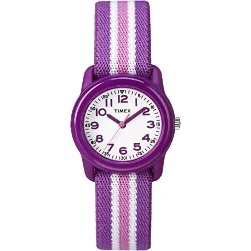 Orologio per bambini TIMEX TIME MACHINES 29mm in tessuto elastico a righe viola TW7C06100