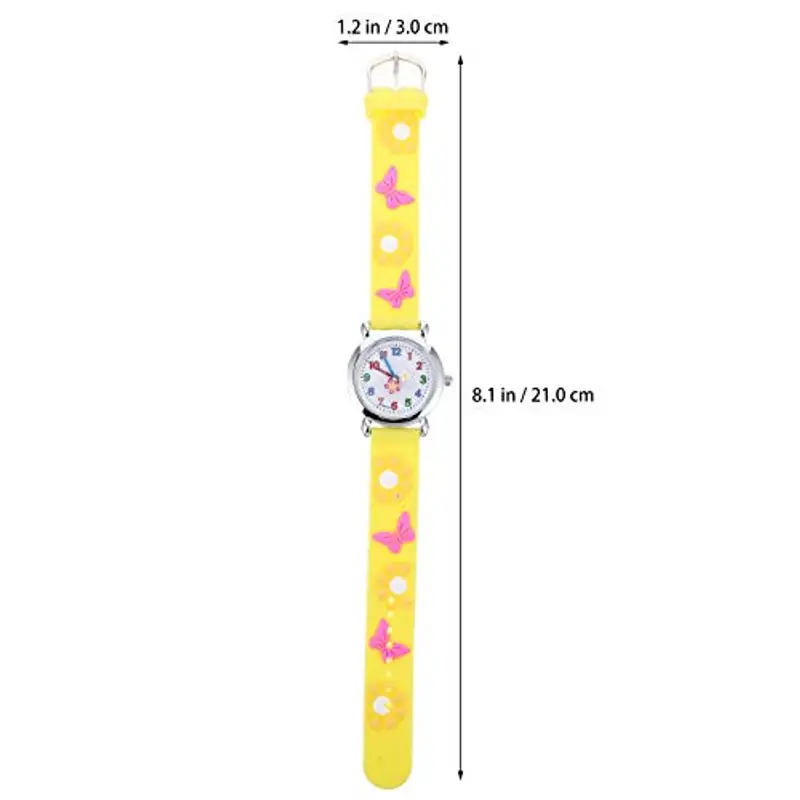 Orologio Per Ragazzo Ragazza Silicone Con Motivi Di Fiori Orologio Cartone Animato Per Ragazze Per Compleanni E miniatura 2