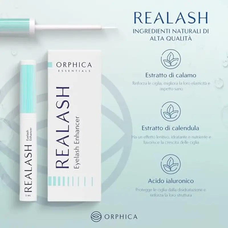 ORPHICA Realash Siero per Ciglia 3 ml - Crescita Intensiva Lash Serum Booster, Siero Allungante - per Ciglia più Lunghe e Piene miniatura 2