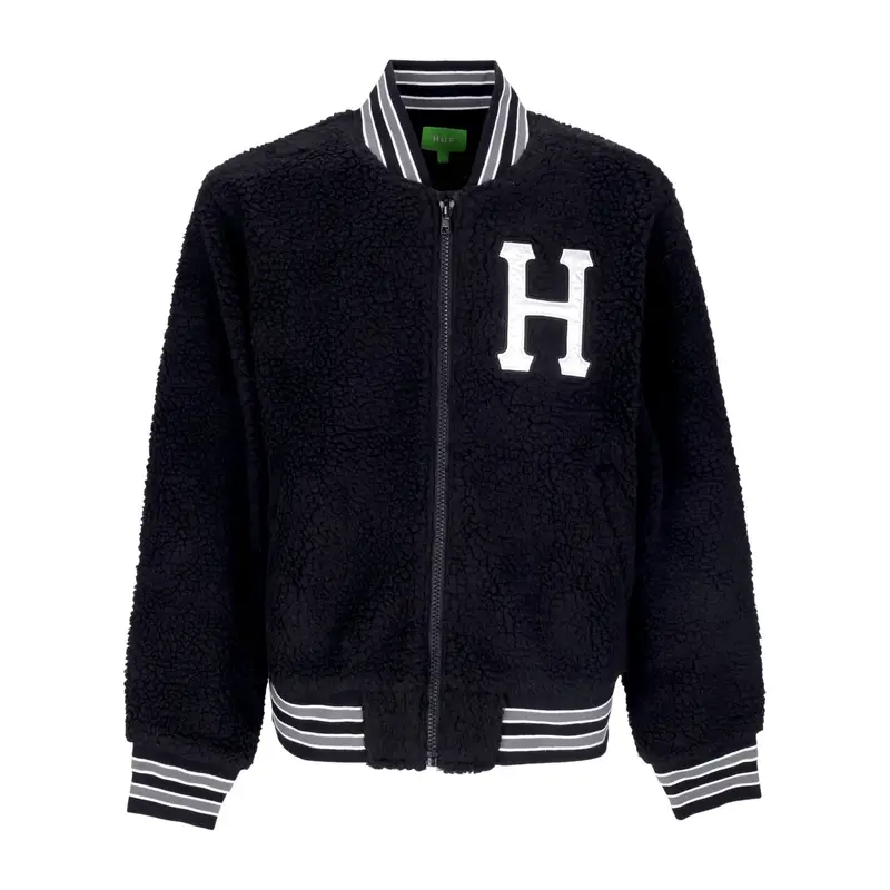 Orsetto Uomo Sherpa Varsity Jacket Black