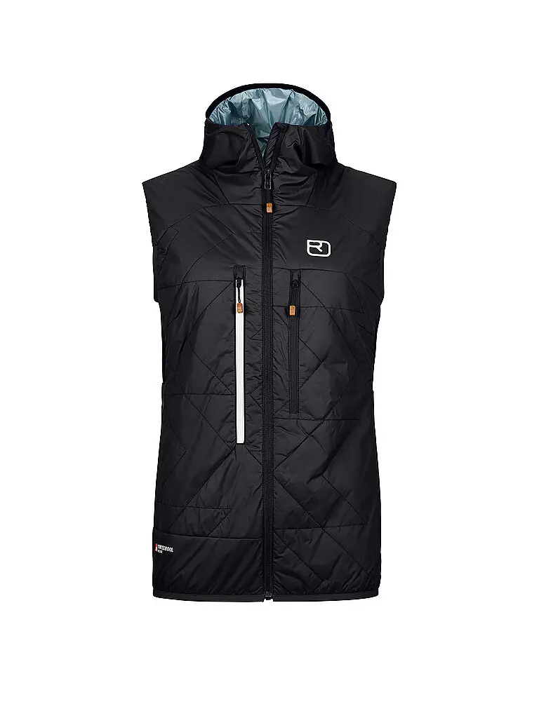 Damen Isoweste Swisswool Piz Boè Hoodie nero | S