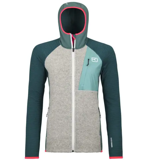 Fleece GP Classic Knit Hoody W - felpa in pile - donna Grey