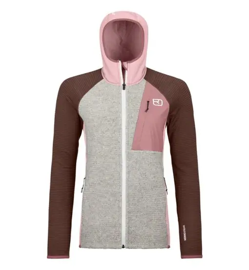 Fleece GP Classic Knit Hoody W - felpa in pile - donna Grey