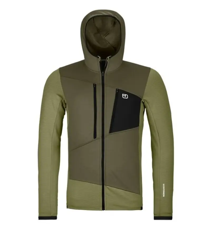 Fleece Grid Hoody M - felpa in pile - uomo Green