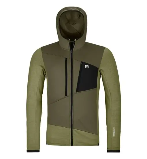 Fleece Grid Hoody M - felpa in pile - uomo Green