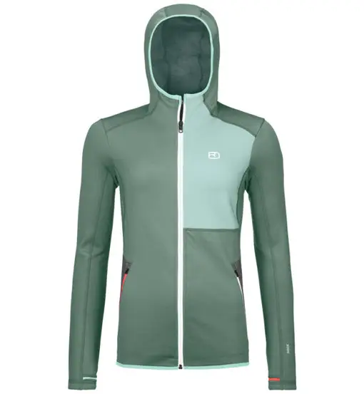 Fleece Hoody W - felpa in pile con cappuccio - donna Green