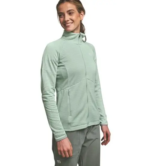 Fleece Light Grid W - felpa in pile - donna Green
