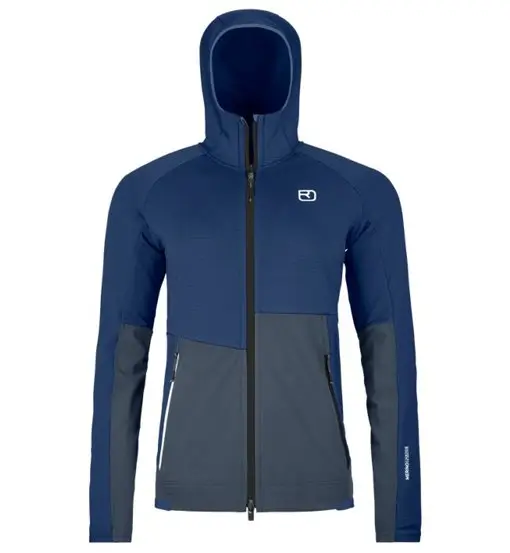 Fleece Rib Hoody W - felpa in pile - donna Blue