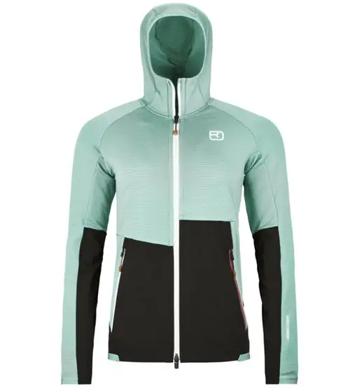 Fleece Rib Hoody W - felpa in pile - donna Light Green