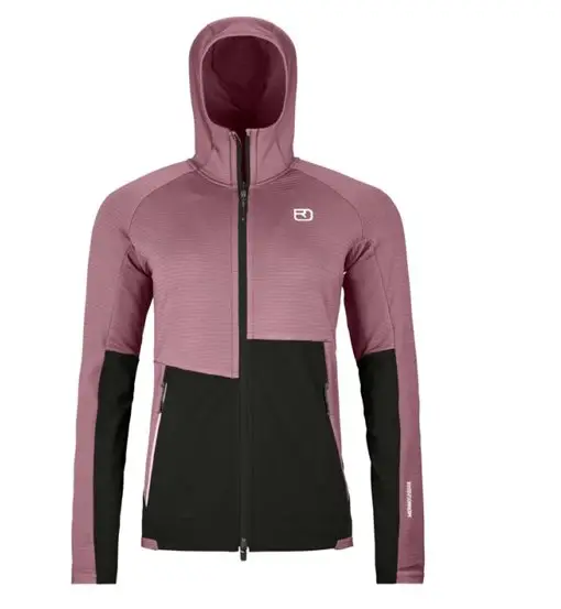 Fleece Rib Hoody W - felpa in pile - donna Pink