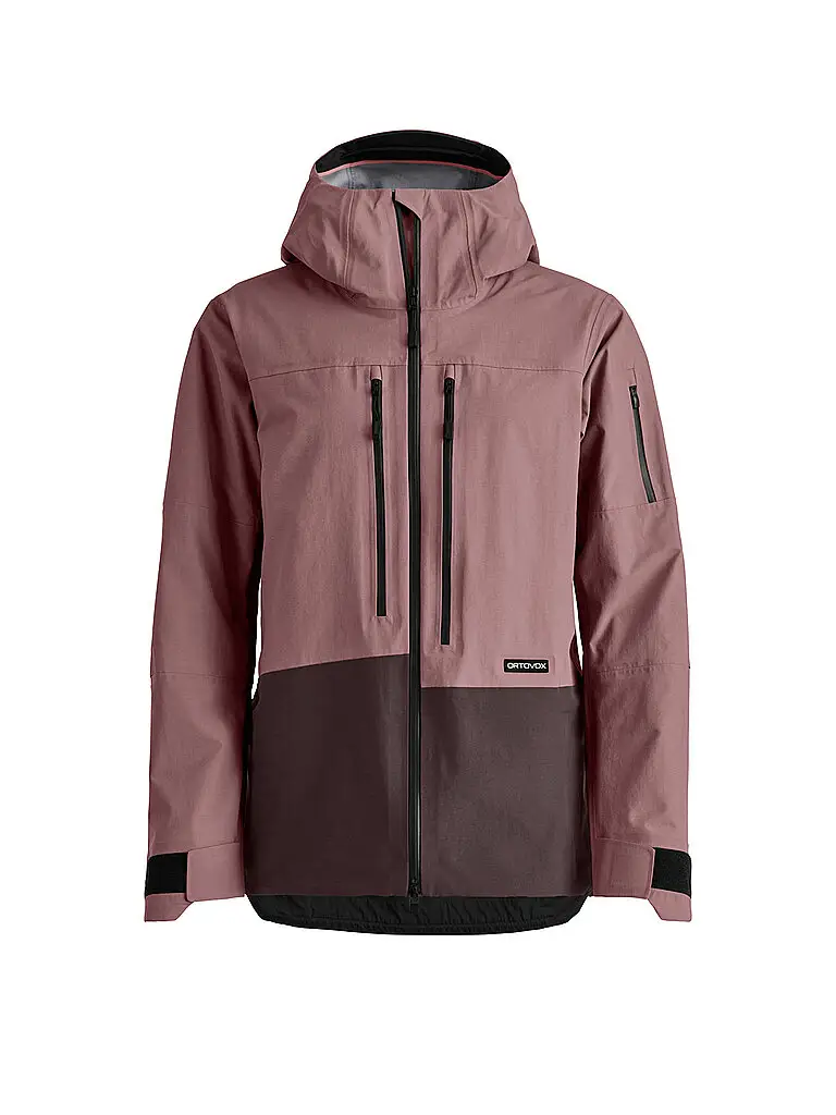 Giacca da scialpinismo da donna Ravine Free 3L con cappuccio rosa | M