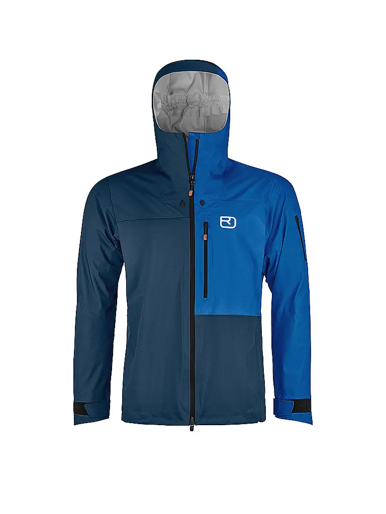 Giacca da uomo da scialpinismo Ortler 3L con cappuccio blu | S