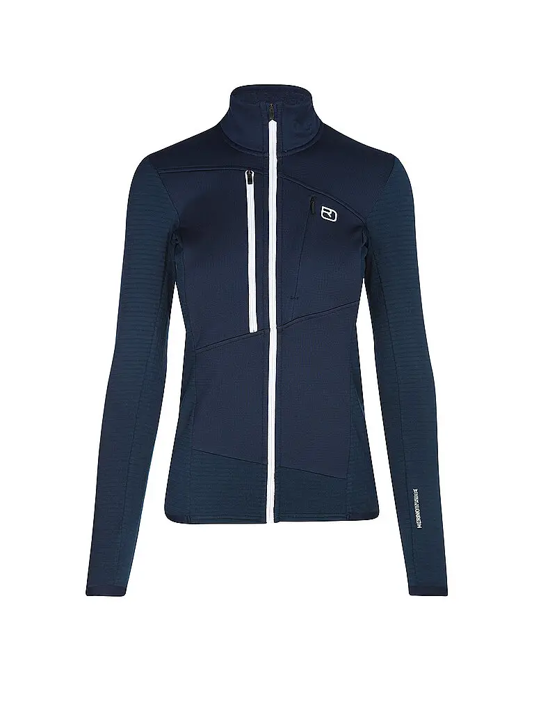 Giacca in pile da donna Grid blu | XS