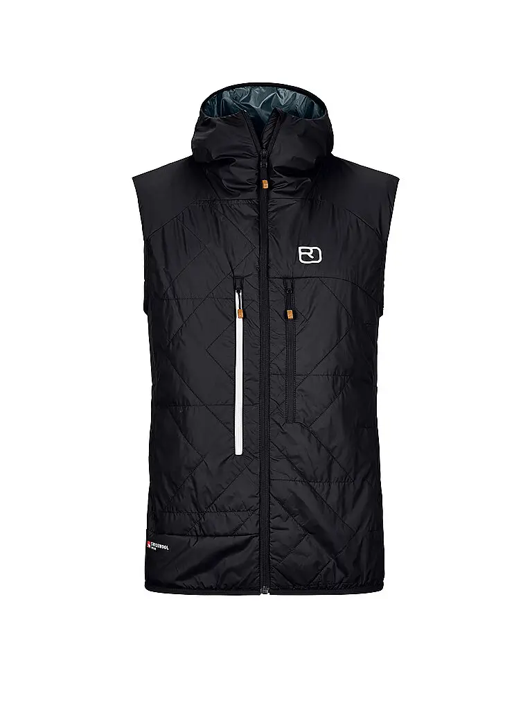 Gilet isolante da uomo Piz Boé Swisswool nero | S