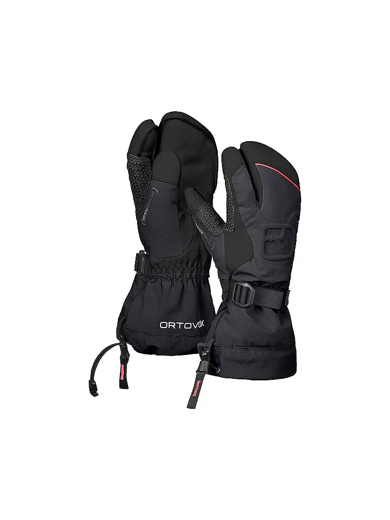 Guanti da donna Freeride a 3 dita nero | S