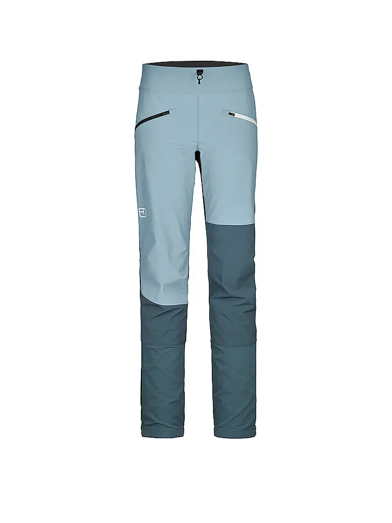 Pantaloni da sci alpinismo softshell da donna Punta Berrino azzurro | L