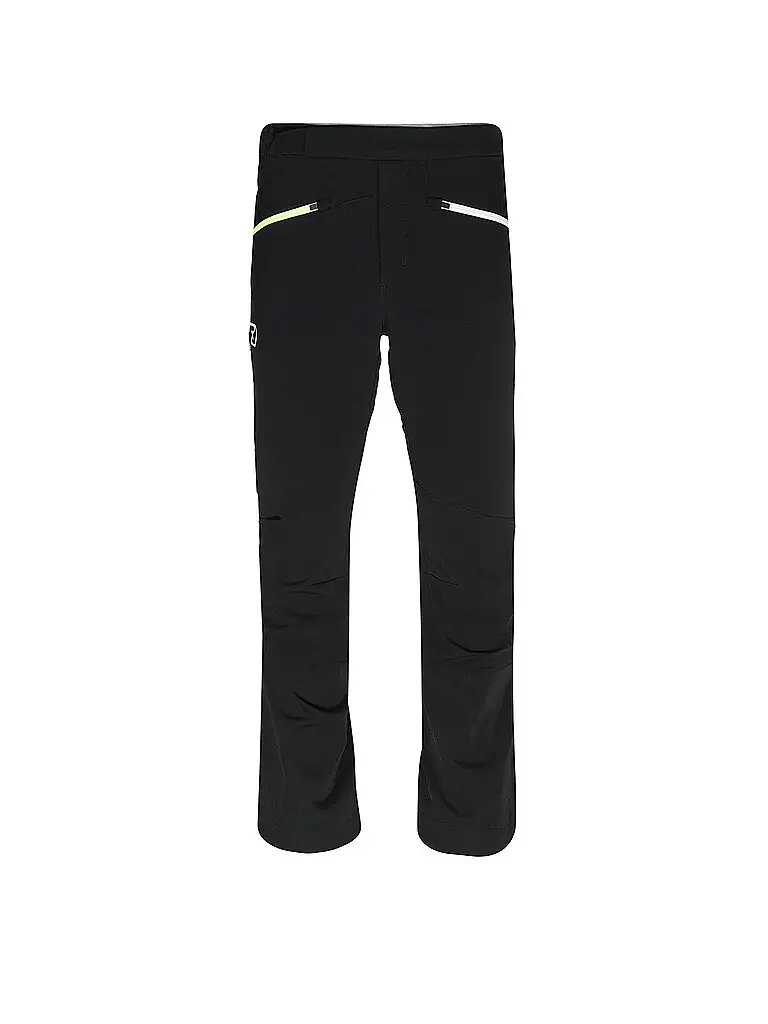 Pantaloni softshell da uomo Col Becchei nero | S (kurz)