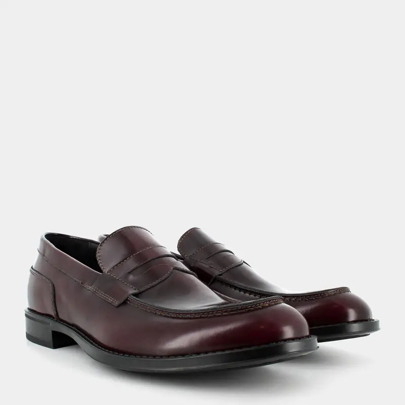 OSCAR&THAIS Mocassini Uomo Bordeaux 2505644 miniatura 2