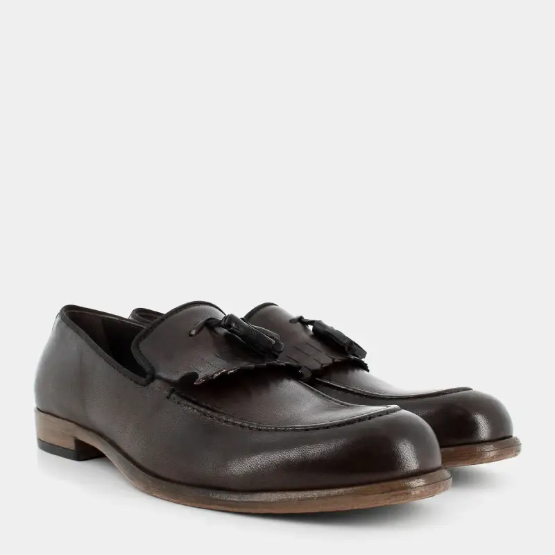 OSCAR&THAIS Mocassini Uomo Marrone 2505647 miniatura 2