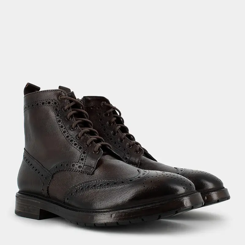 OSCAR&THAIS Scarponcini Uomo Marrone 3036243 miniatura 2