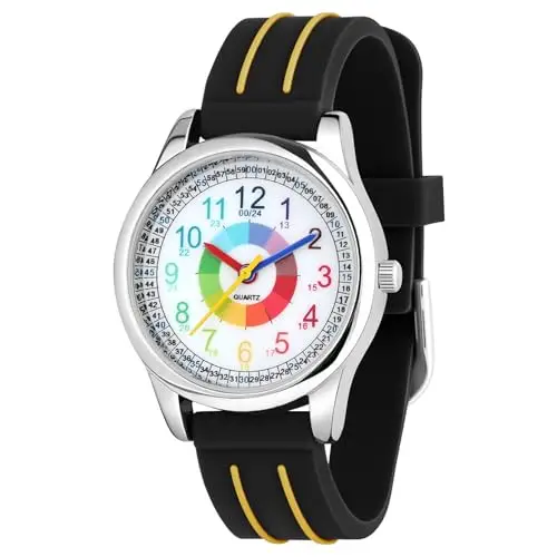 OSDUE Orologio per Bambino Bambini,Orologio Educativo con Lancette per ragazzi e ragazze,orologio resistente all'acqua