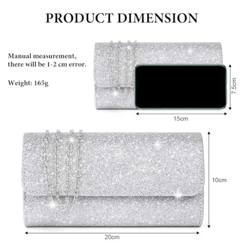 OSDUE Borsa con catena Donna Multicolore 1603942 miniatura 2