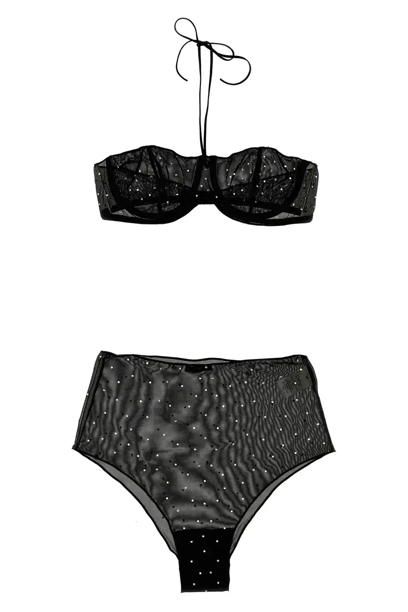 Completo Lingerie Gem Necklace Nero