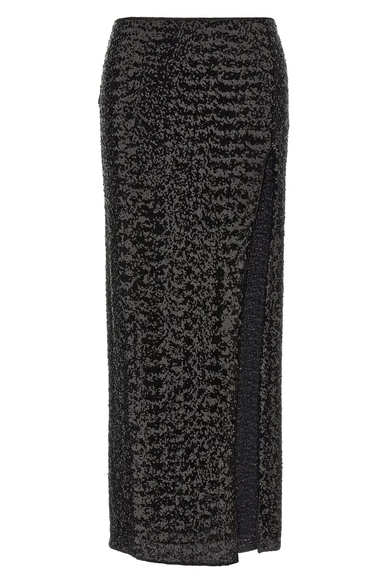 Gonna Paillettes Long Nero