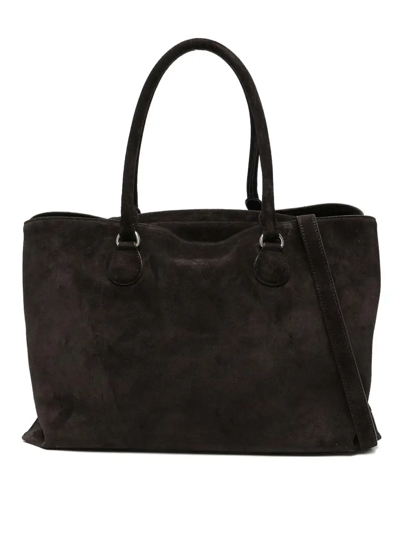 Borsa in pelle di vitello scamosciata Marrone