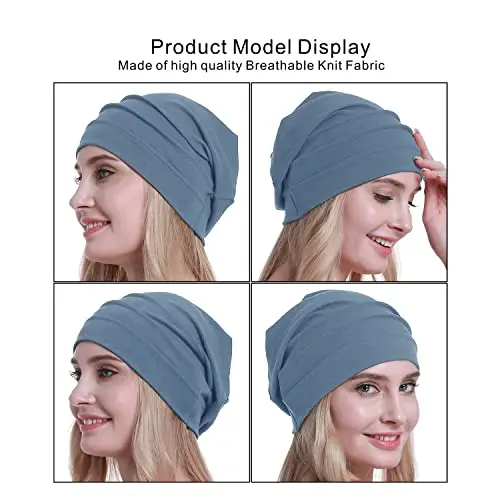 Osvyo - Berretto in cotone da donna per chemio in caso di cancro e perdita di capelli, imballaggio sigillato, Taglia miniatura 2