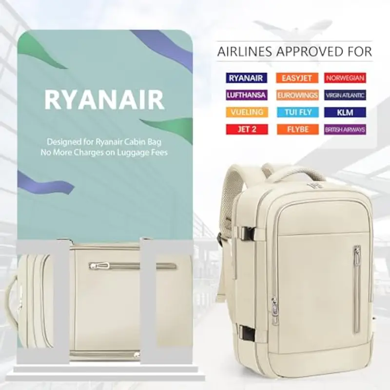 OTAHGK Zaino da viaggio Beige 1918036 miniatura 2