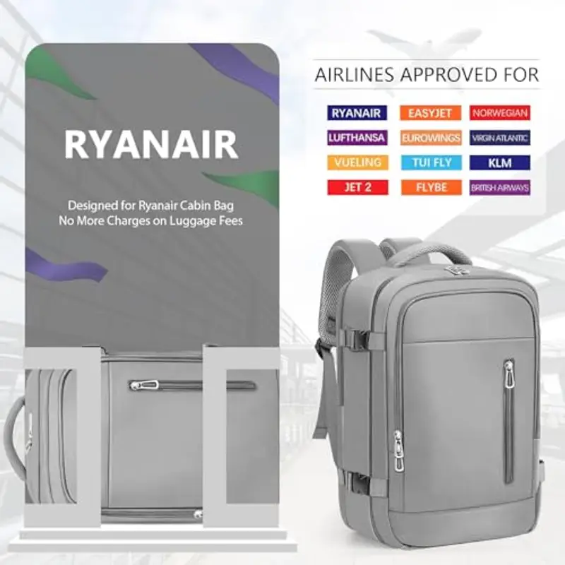 OTAHGK Zaino da viaggio Grigio 1918028 miniatura 2