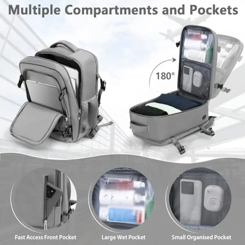 OTAHGK Zaino da viaggio Grigio 1918028 miniatura 3