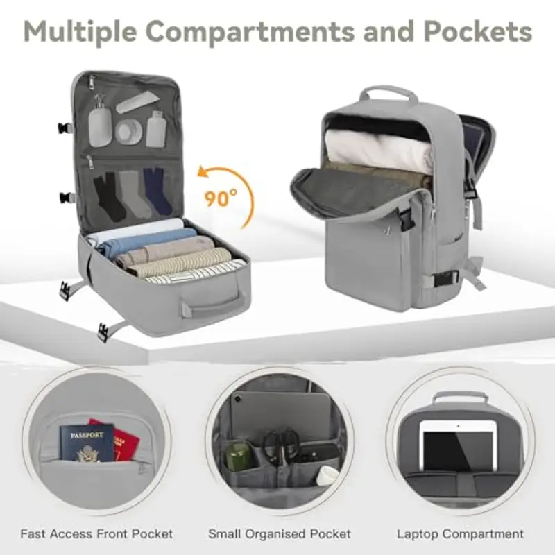 OTAHGK Zaino da viaggio Grigio 1918165 miniatura 3