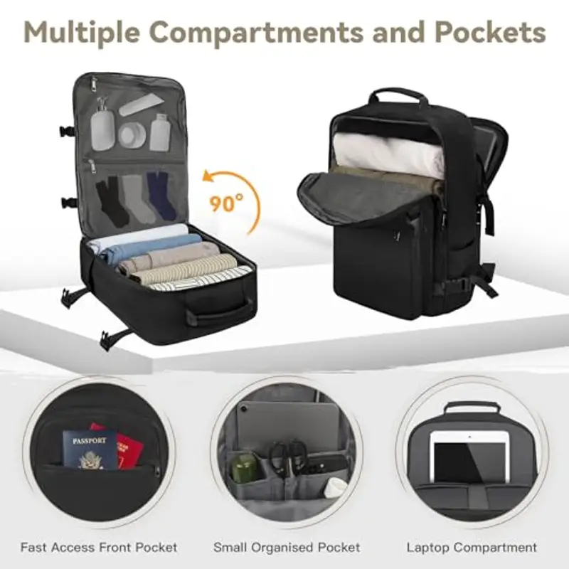 OTAHGK Zaino da viaggio Nero 1918159 miniatura 3