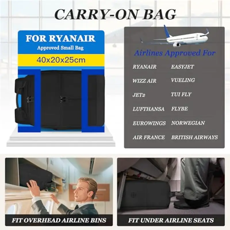 OTAHGK Zaino da viaggio Nero 1919405 miniatura 3