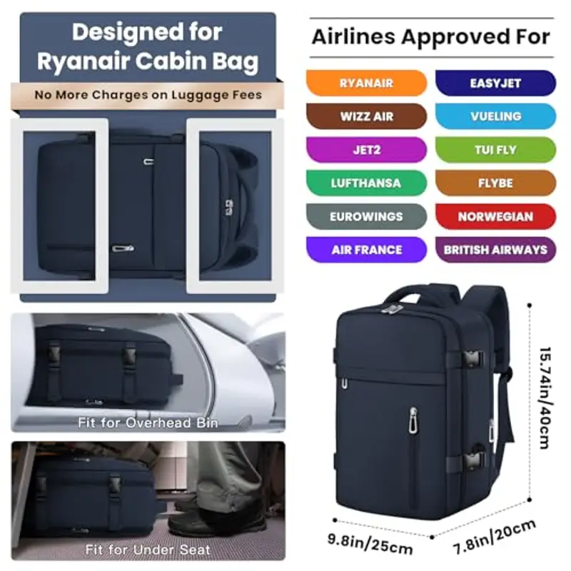 OTAHGK Zaino da viaggio Blu 1990705 miniatura 2