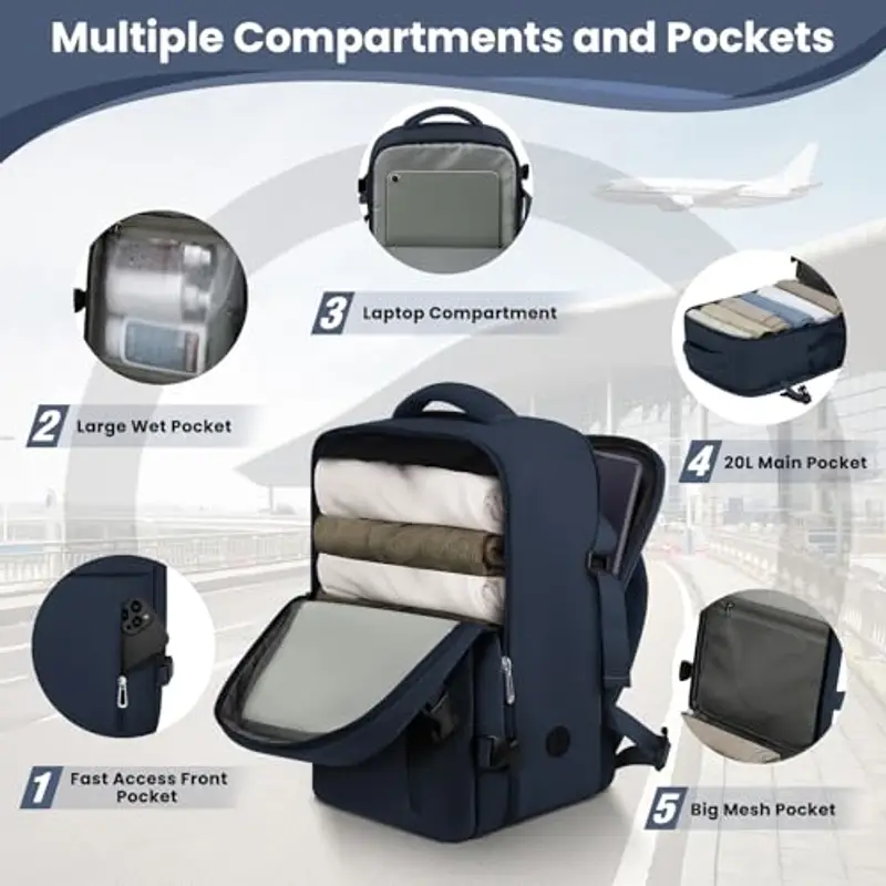 OTAHGK Zaino da viaggio Blu 1990705 miniatura 3