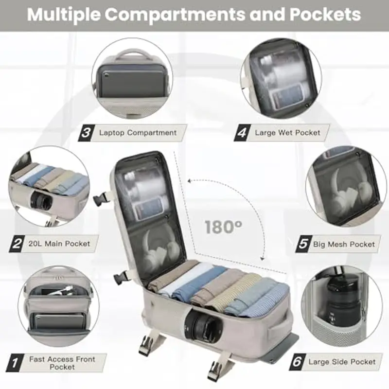 OTAHGK Zaino da viaggio Grigio 2101039 miniatura 3