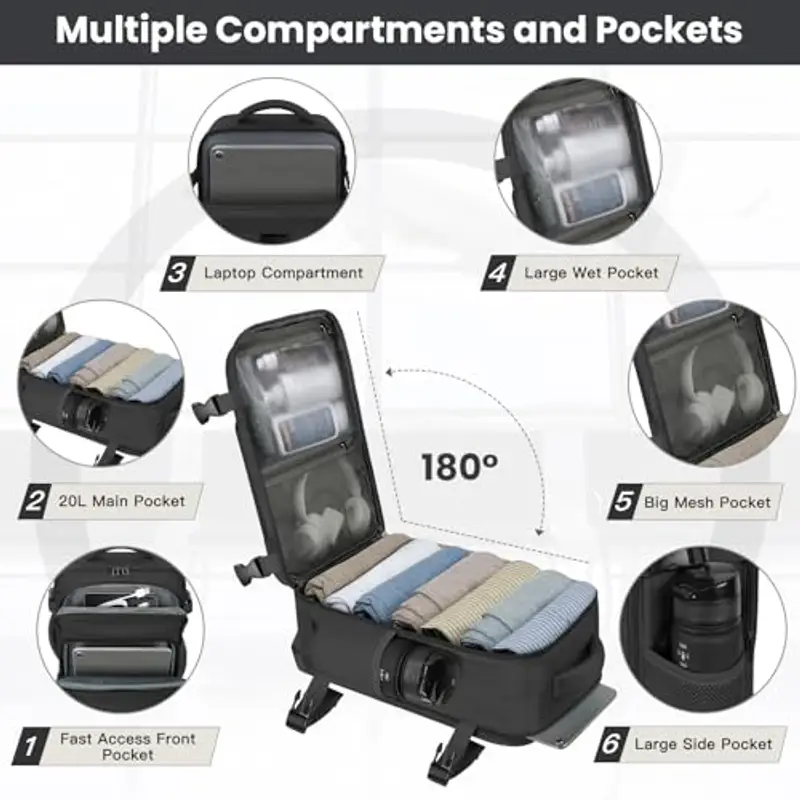 OTAHGK Zaino da viaggio Nero 2101035 miniatura 3