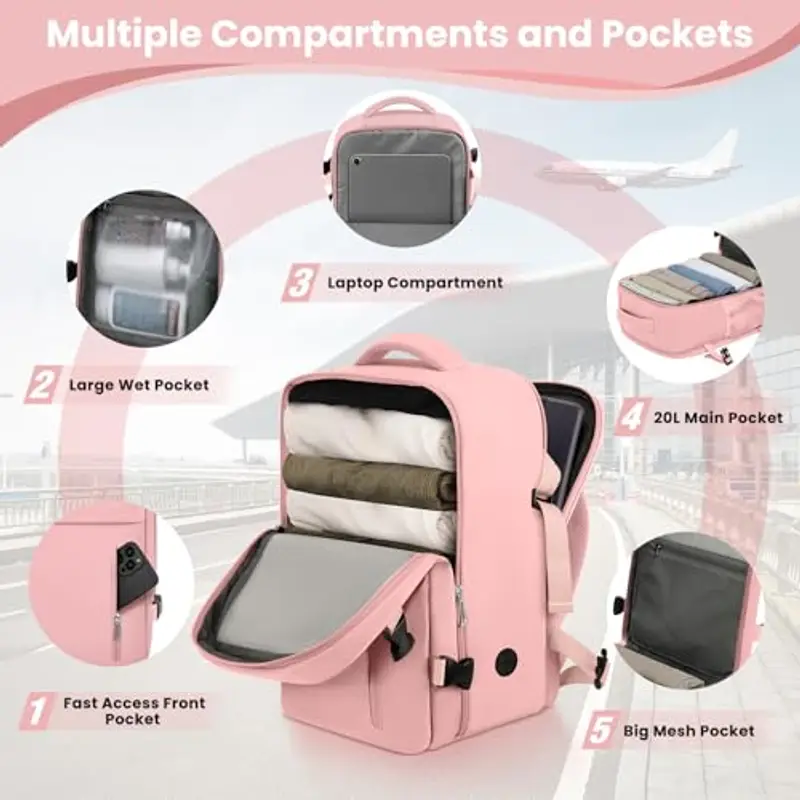 OTAHGK Zaino da viaggio Rosa 1918055 miniatura 3