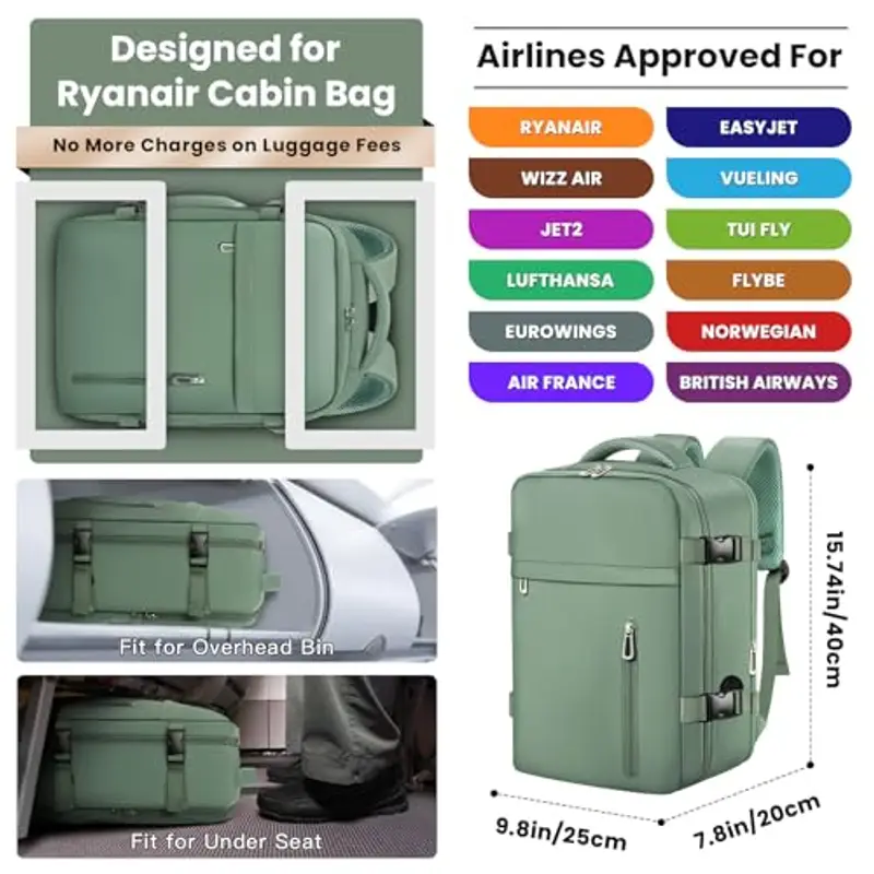 OTAHGK Zaino da viaggio Verde 786324 miniatura 2