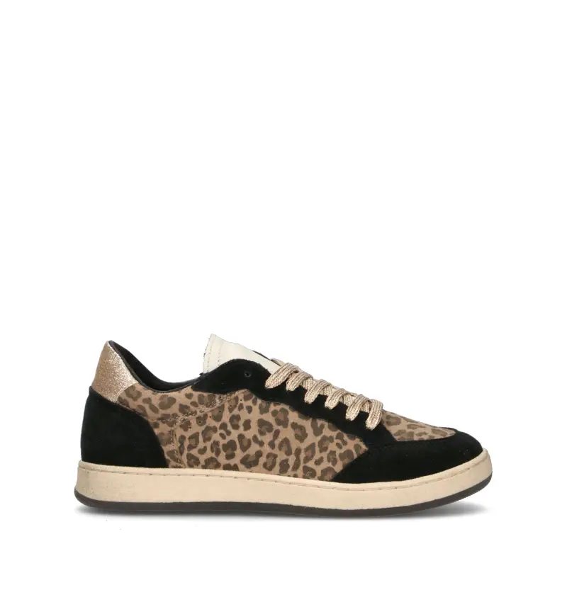 Sneaker donna maculato/nera in suede Vario