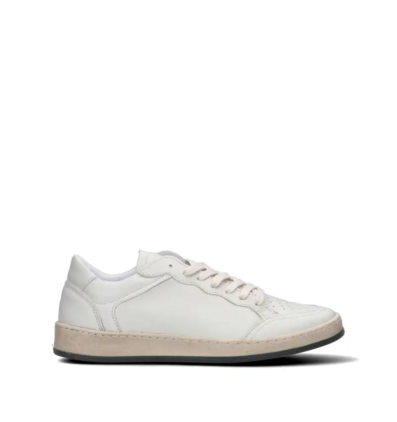 Sneaker uomo beige in pelle Vario