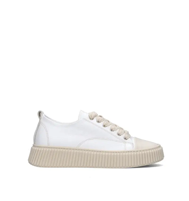 Sneaker uomo bianca in pelle Vario