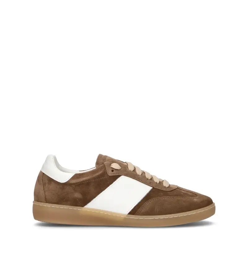 Sneaker uomo marrone in suede Vario