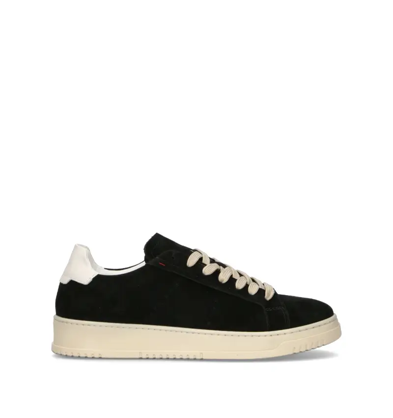Sneaker uomo nera in suede Vario