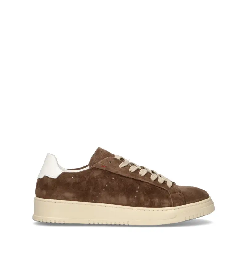Sneaker uomo taupe in suede Vario