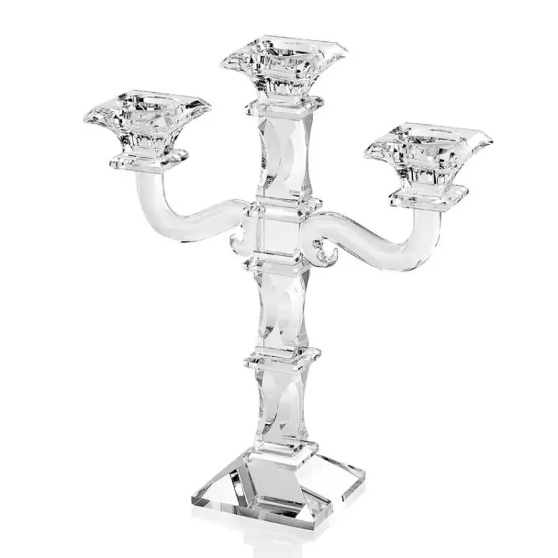 Candeliere In Cristallo A Tre Fiamme - Ottaviani